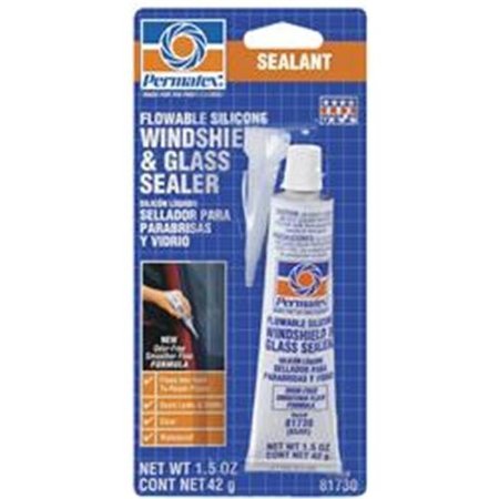 PERMTX-LOCKT PERMTX-LOCKT 81730 Flowable Silicone Windshield & Glass Sealer; 1.5 Oz. P13-81730